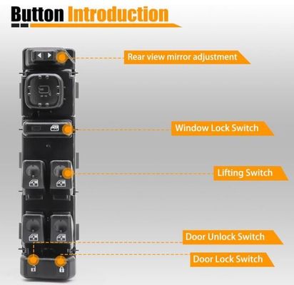 2003-2007 HM H2 Передний водитель Боковое зеркало Главное зеркало Управление Модуль переключателя Металлический пластик